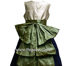 NAVY and  SAGE GREEN flower girl dresses