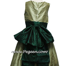 emerald & sage green flower girl dresses
