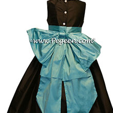 SEMI-SWEET AND TIFFANY BLUE Silk flower girl dresses