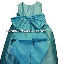 tiffany blue and turquoise flower girl dresses