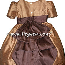 GINGER AND chocolate brown TODDLER FLOWER GIRL DRESSES