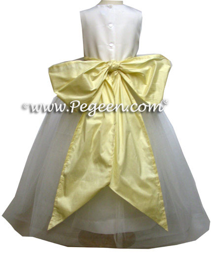 Baby chick yellow tulle Jr bridesmaids dress - A beautiful California Wedding