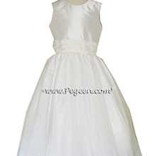 New Ivory Silk Flower Girl Dresses Style 356 from Pegeen