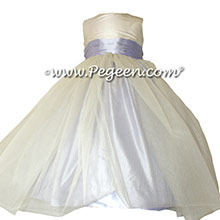 Light Orchid Silk Flower Girl Dresses by PEGEEN Style 356 and Tulle