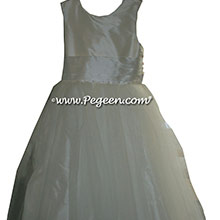 TULLE AND SILK IN NEW IVORY Flower Girl Dresses from Pegeen
