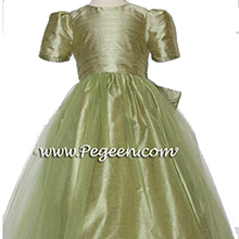 SAGE GREEN TULLE FLOWER GIRL dresses