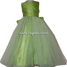 Sprite Green Silk Flower Girl Dress of the Month Style 356 from Pegeen