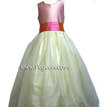 STRAWBERRY PINK FLOWER GIRL DRESSES