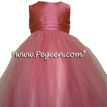 watermelon pink flower girl dresses