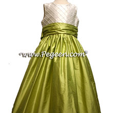 citrus green flower girl dresses