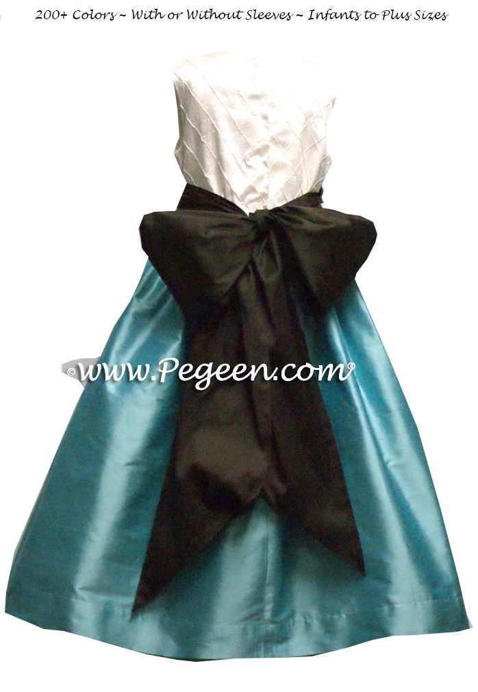 Semi-Sweet and Tiffany Flower Girl Dress with Pintuck Bodice