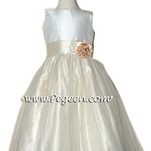 ivory and creme bisque flower girl dresses