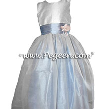 BLUE FLOWER GIRL DRESSES