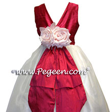 ROUGE AND NEW IVORY CUSTOM Flower Girl Dresses