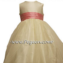 LOLLIPOP PINK AND IVORY flower girl dresses