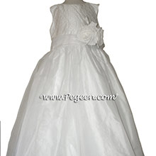 Antique White CUSTOM Flower Girl Dresses STYLE 355 BY PEGEEN