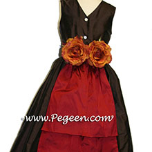 Semi-sweet and claret red Flower Girl Dresses