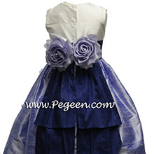 Lilac and grape flower girl dresses