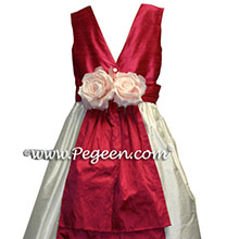 ROUGE AND NEW IVORY CUSTOM Flower Girl Dresses