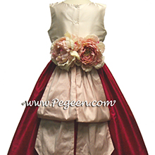 RASPBERRY, SHELL PINK AND BABY LIGHT PINK flower girl dresses