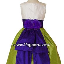PURPLE AND GREEN CUSTOM Flower Girl Dresses