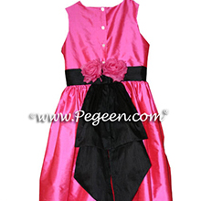 hot pink shock CUSTOM FLOWER GIRL DRESSES