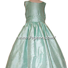 Jr Bridesmaids Dresses in Aqualine by PEGEEN