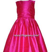 Boing (hot pink) Silk Flower Girl Dresses style 388 by Pegeen