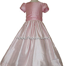 Hibiscus and Peony Pink flower girl dresses Style 388