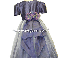 euro lilac silk flower girl dresses