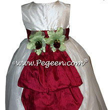 Cranberry flower girl dresses