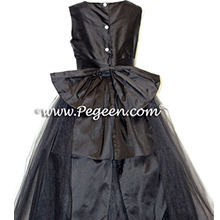 black tulle flower girl dresses