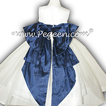 New Ivory and Navy flower girl dresses - Pegeen Classic Style 394