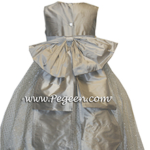 sparkle tulle in platinum and silver tulle flower girl dresses