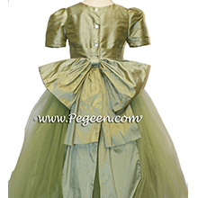 SAGE GREEN TULLE FLOWER GIRL DRESSES