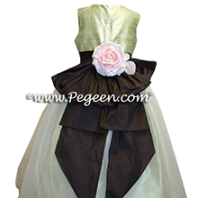 summer green and semi sweet flower girl dresses