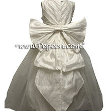 white cinderella bow communion dresses