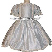 Platinum SILK DRESS FOR FLOWER GIRL by Pegeen Style 397