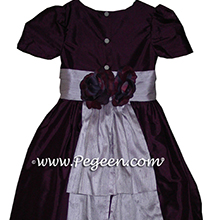 1000 nights - deep amethyst and lilac flower girl dresses