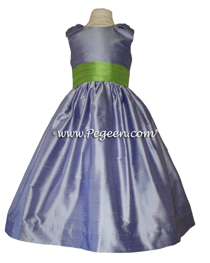 Apple Green and wisteria flower girl dresses