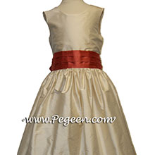 BISQUE AND AUTUMN flower girl dresses