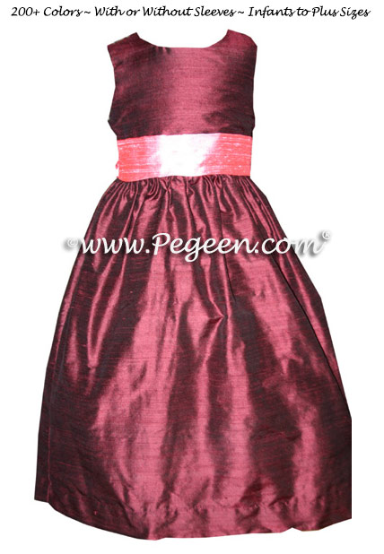 Black and Blush Pink Junior Bridesmaids Dresses
