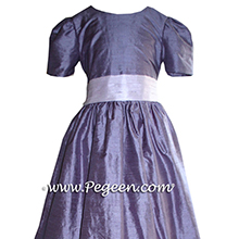 periwinkle and grape flower girl dresses