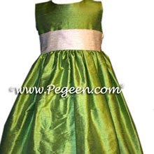 CUSTOM SPRITE GREEN FLOWER GIRL DRESSES