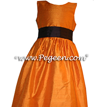 tangerine flower girl dresses