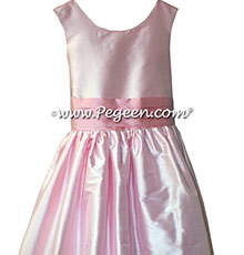 Hibiscus Pink and Bubblegum Pink Flower Girl Dresses  style 388 for Jr Bridesmaids