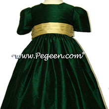 DARK GREEN PASTURE FLOWER GIRL DRESSES