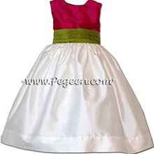 yellow red and purple flower girl dresses