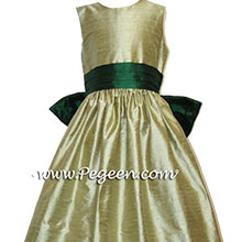 emerald & sage green flower girl dresses