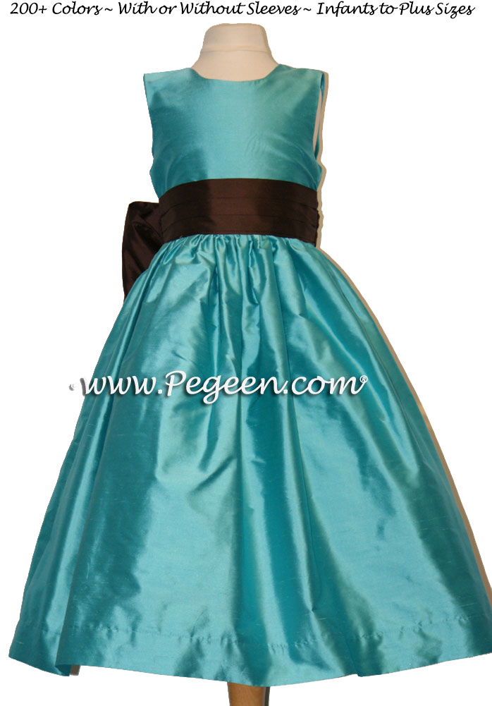 Semi-Sweet an Tahiti Silk & Organza flower girl dress